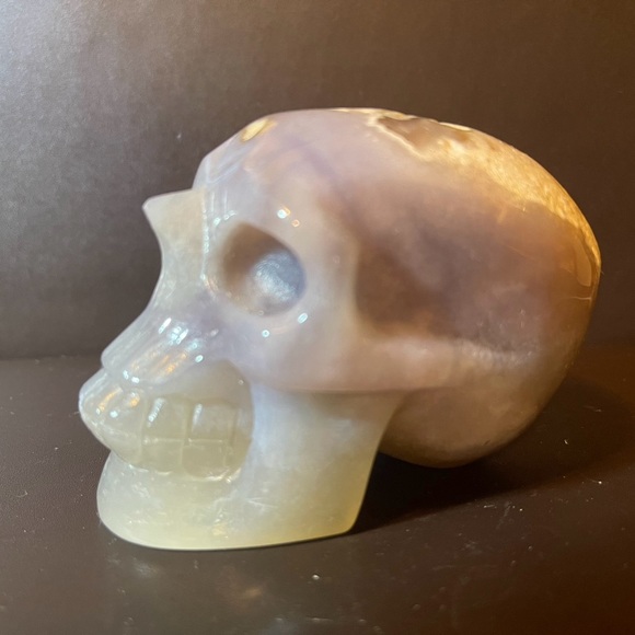 Gorgeous Agate Skull. 492 gr, 17.37 oz, 1.085 lb - Picture 2 of 7